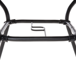 Outdoor Bistrotisch LIVO 80 cm 80 cm Glas Schwarz