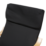 Schaukelsessel WESTON Stoff Schwarz
