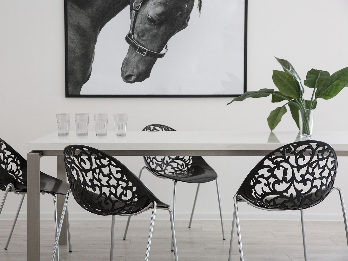 Esszimmerstuhl 4er Set MUMFORD Schwarz