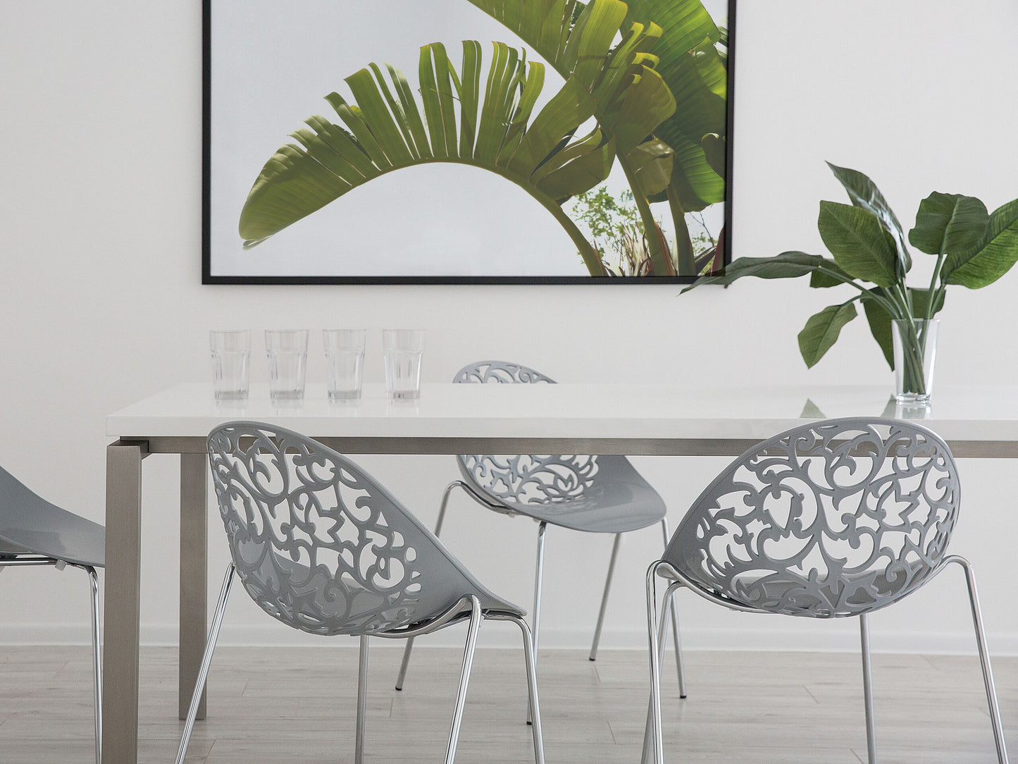 Esszimmerstuhl 4er Set MUMFORD Hellgrau