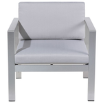 Garten Sessel SALERNO Metall Hellgrau