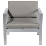 Garten Sessel SALERNO Metall Dunkelgrau