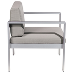 Garten Sessel SALERNO Metall Dunkelgrau