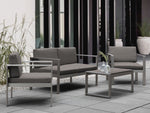 Garten Couchtisch Aluminium dunkelgrau 90 x 50 cm SALERNO