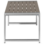 Garten Couchtisch Aluminium dunkelgrau 90 x 50 cm SALERNO