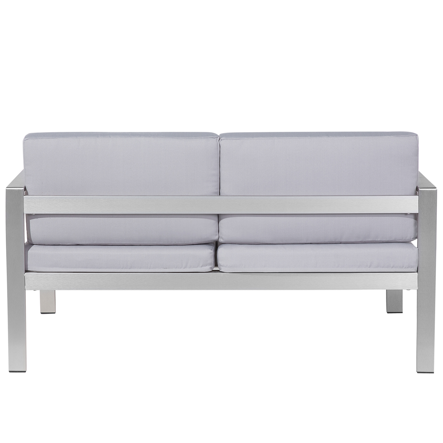 Gartensofa 2-Sitzer SALERNO Metall Hellgrau