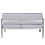 Gartensofa 2-Sitzer SALERNO Metall Hellgrau