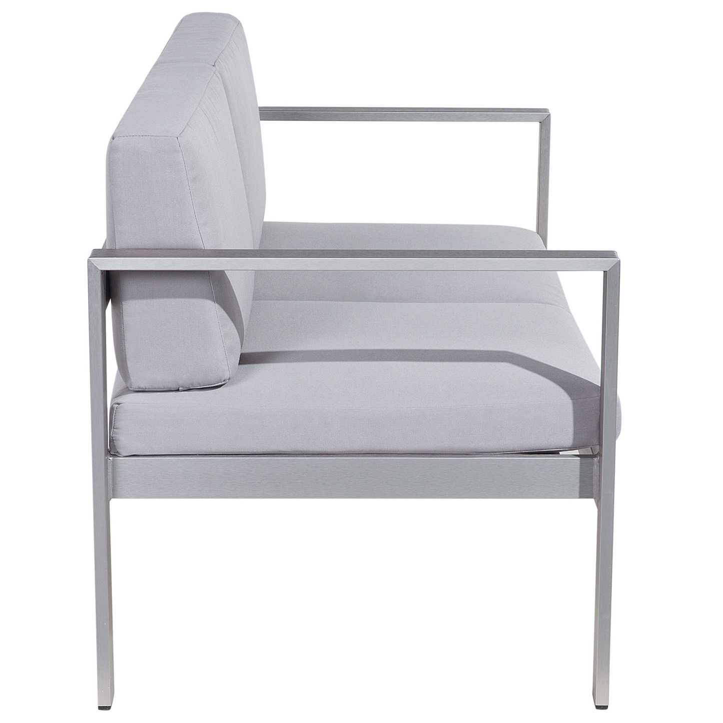 Gartensofa 2-Sitzer SALERNO Metall Hellgrau