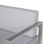 Gartensofa 2-Sitzer SALERNO Metall Hellgrau