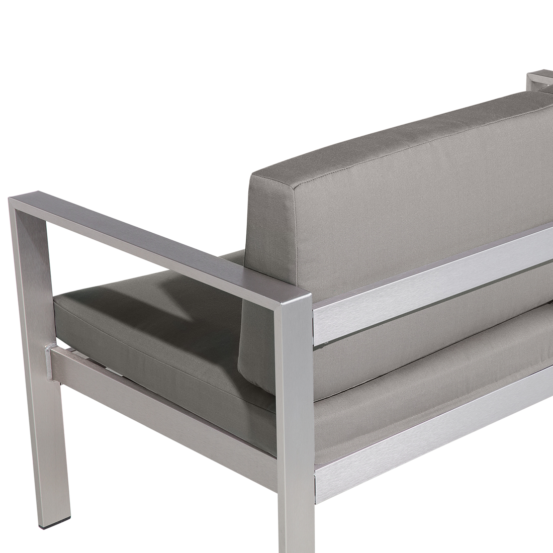 Gartensofa 2-Sitzer SALERNO Metall Dunkelgrau