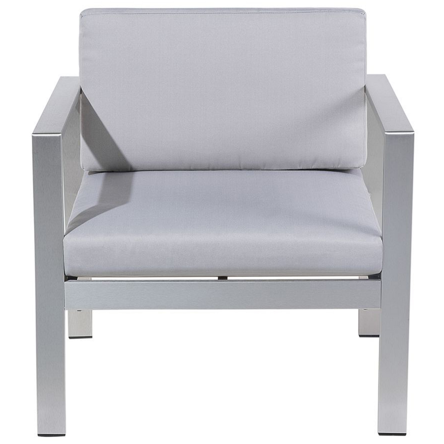 Lounge Set mit Tisch 4-Sitzer SALERNO Metall Hellgrau