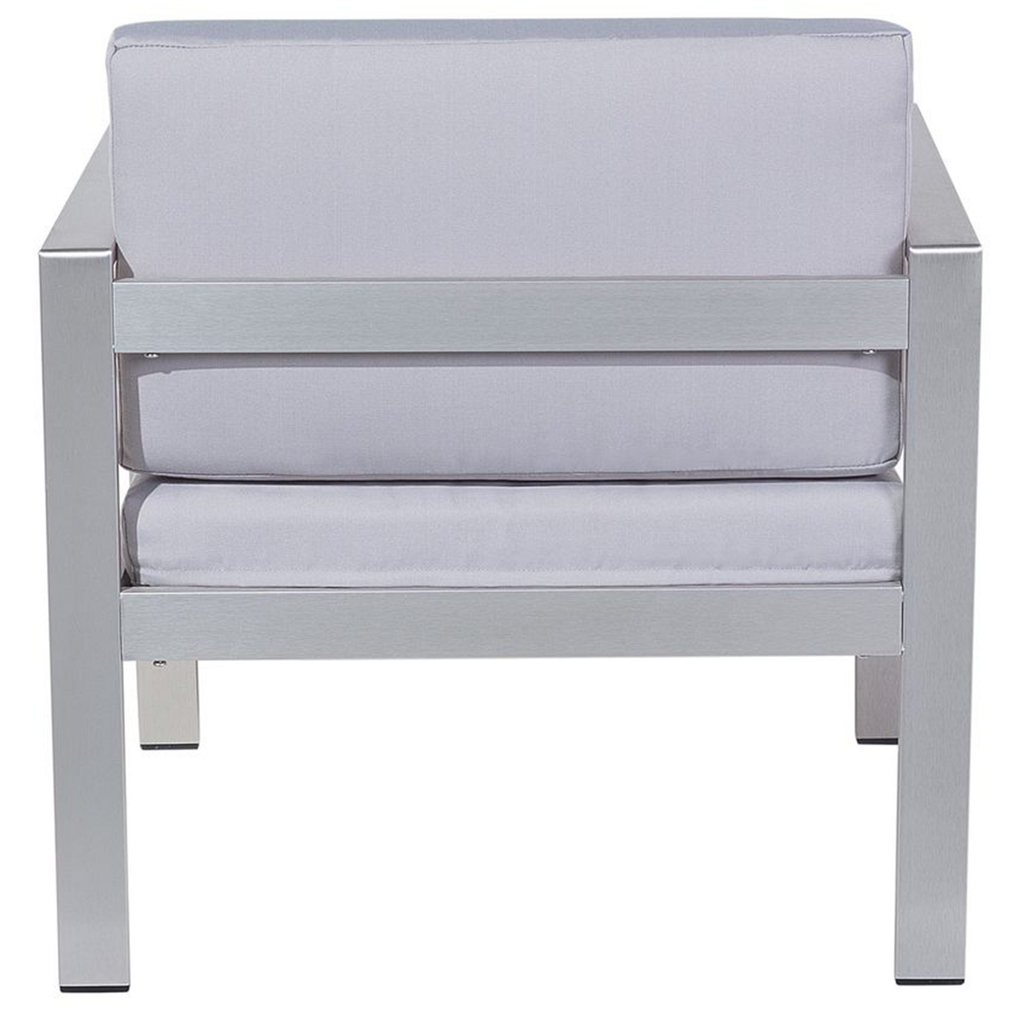 Lounge Set mit Tisch 4-Sitzer SALERNO Metall Hellgrau
