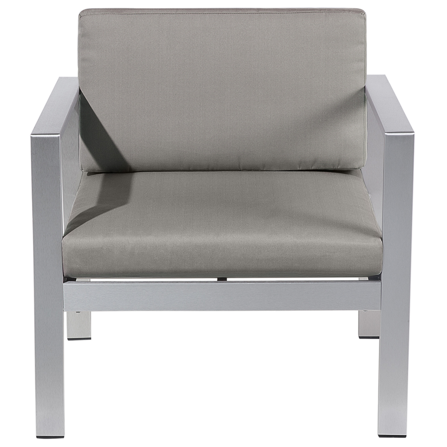 Lounge Set mit Tisch 4-Sitzer SALERNO Metall Dunkelgrau