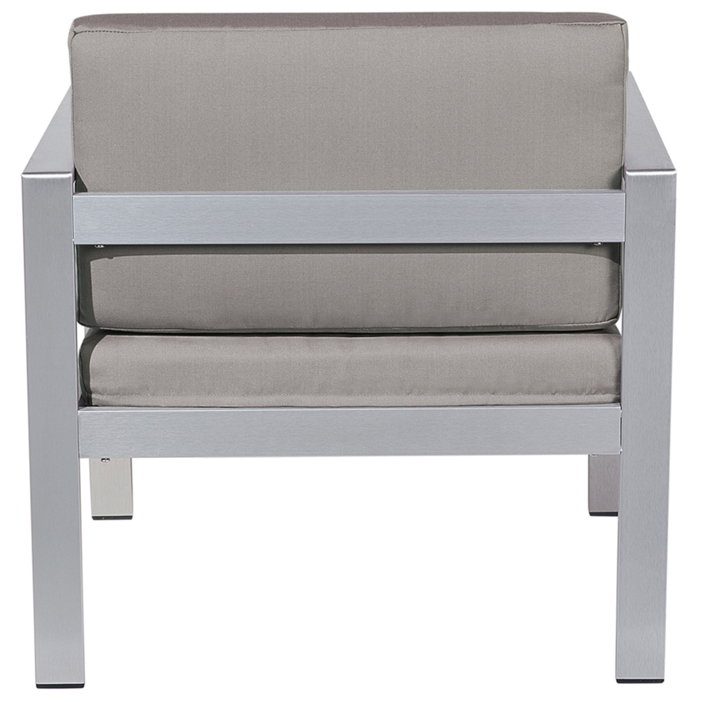 Lounge Set mit Tisch 4-Sitzer SALERNO Metall Dunkelgrau
