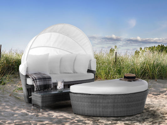 Sonneninsel SYLT LUX Polyrattan Grau