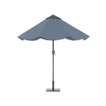 Sonnenschirm LED-Beleuchtung ⌀ 266 cm dunkelgrau RAPALLO