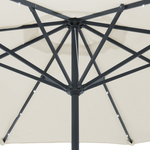 Sonnenschirm LED-Beleuchtung ⌀ 266 cm beige RAPALLO