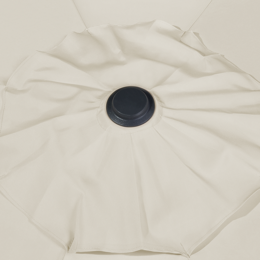 Sonnenschirm LED-Beleuchtung ⌀ 266 cm beige RAPALLO