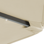 Sonnenschirm LED-Beleuchtung ⌀ 266 cm grau-beige RAPALLO
