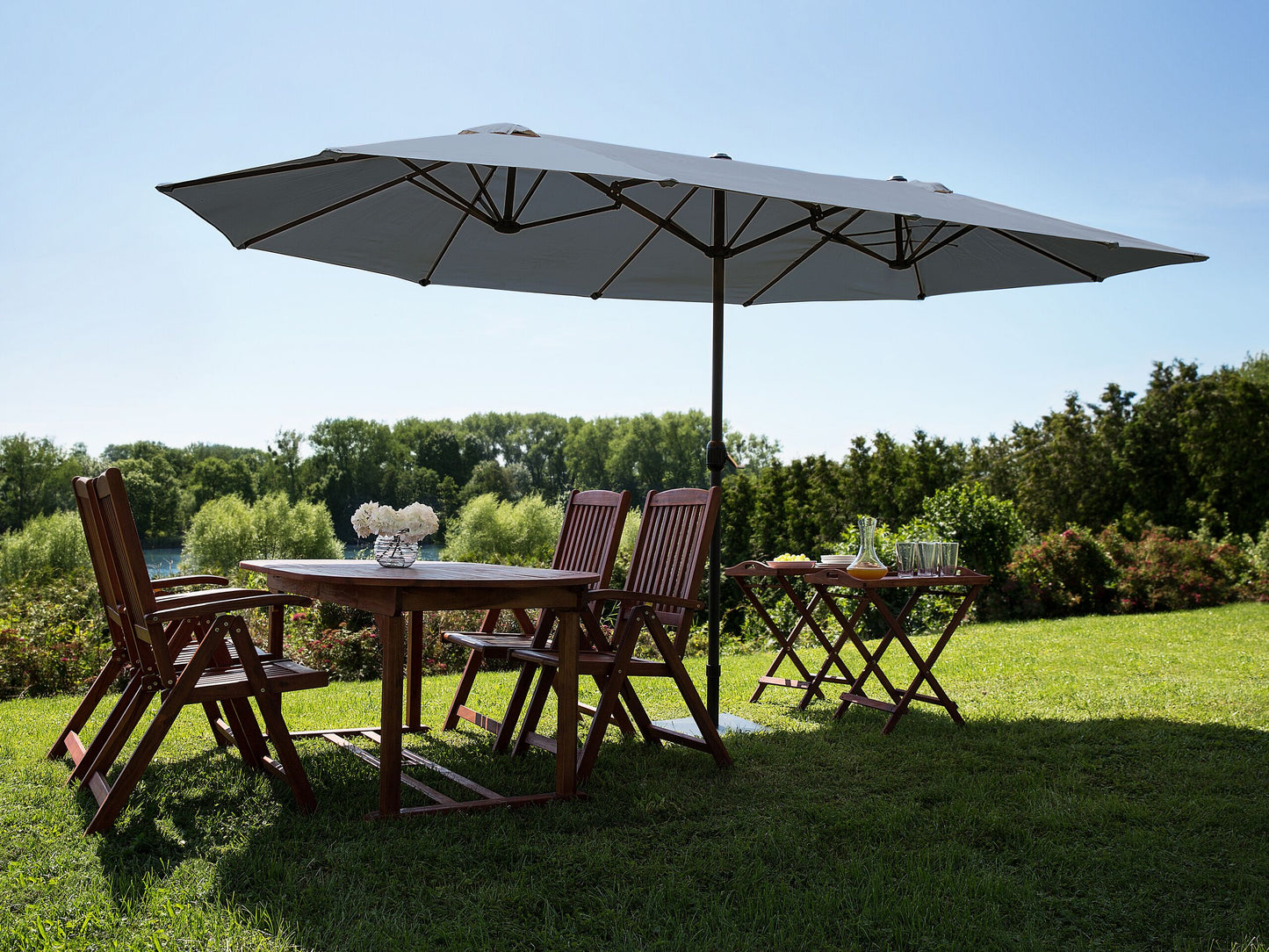 Sonnenschirm 460 cm SIBILLA Grau