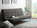 3-Sitzer Schlafsofa grau / silber HASLE II