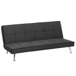 3-Sitzer Schlafsofa grau / silber HASLE II