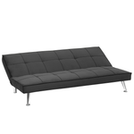 3-Sitzer Schlafsofa grau / silber HASLE II