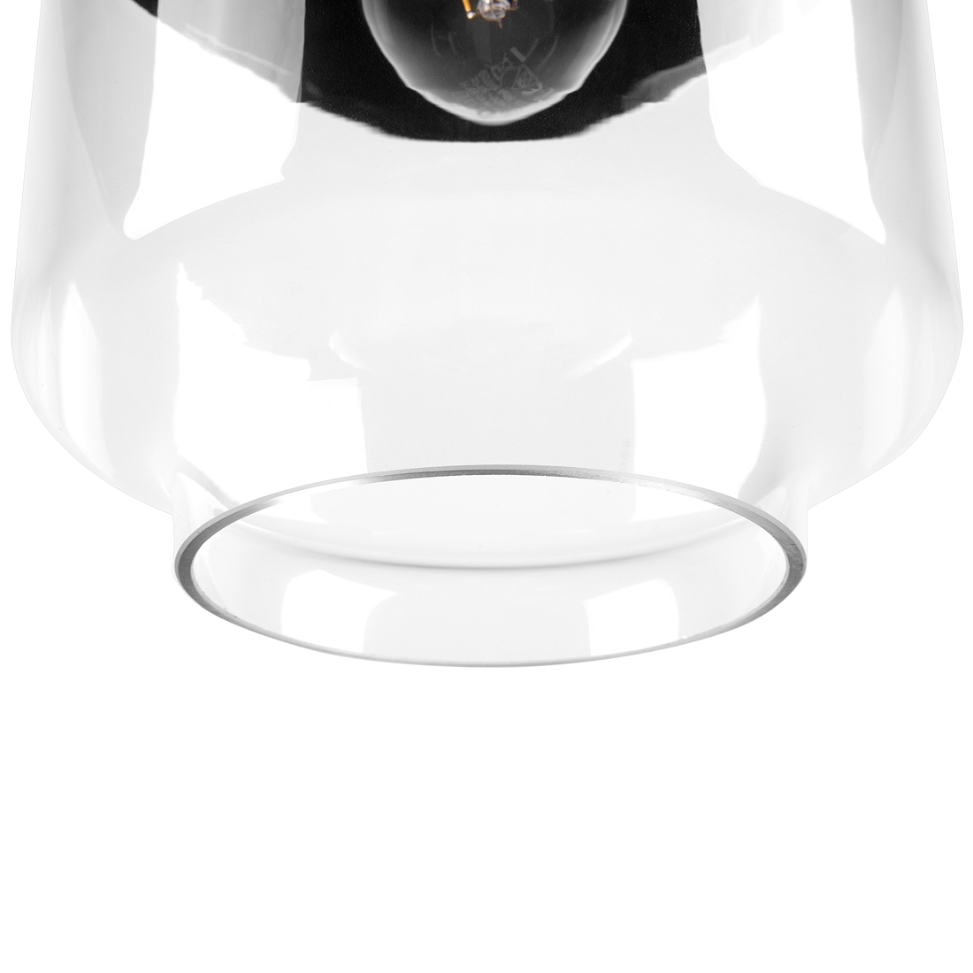 Hängelampe JURUA Glas Schwarz