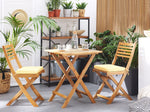 Bistro Set inkl. Kissen FIJI Holz Gelb