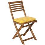 Bistro Set inkl. Kissen FIJI Holz Gelb