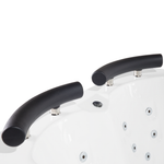 Whirlpool Badewanne weiss Eckmodell mit LED rechts 158 x 113 cm PARADISO