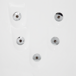 Whirlpool Badewanne weiss Eckmodell mit LED rechts 158 x 113 cm PARADISO