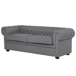 Sofa Leder grau CHESTERFIELD