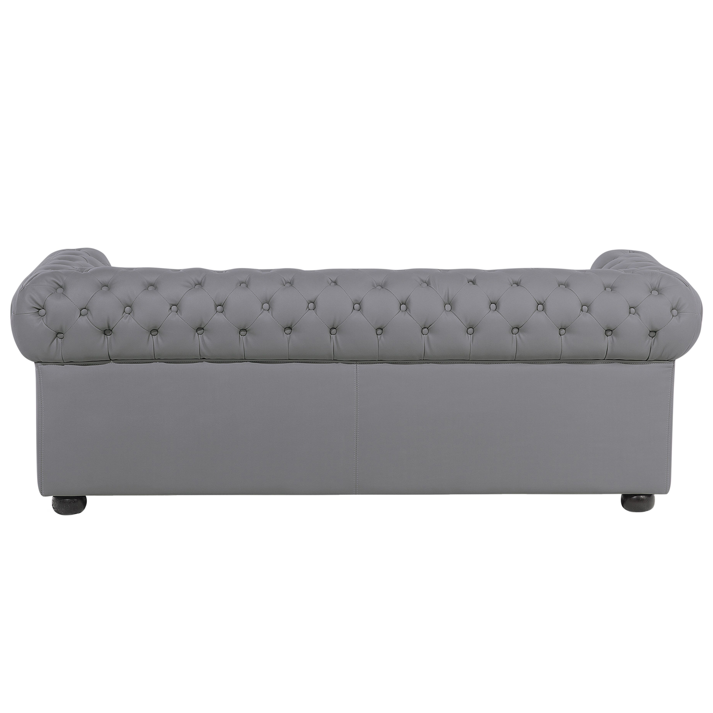 Sofa Leder grau CHESTERFIELD
