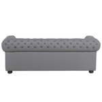 Sofa Leder grau CHESTERFIELD