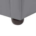 Sofa Leder grau CHESTERFIELD