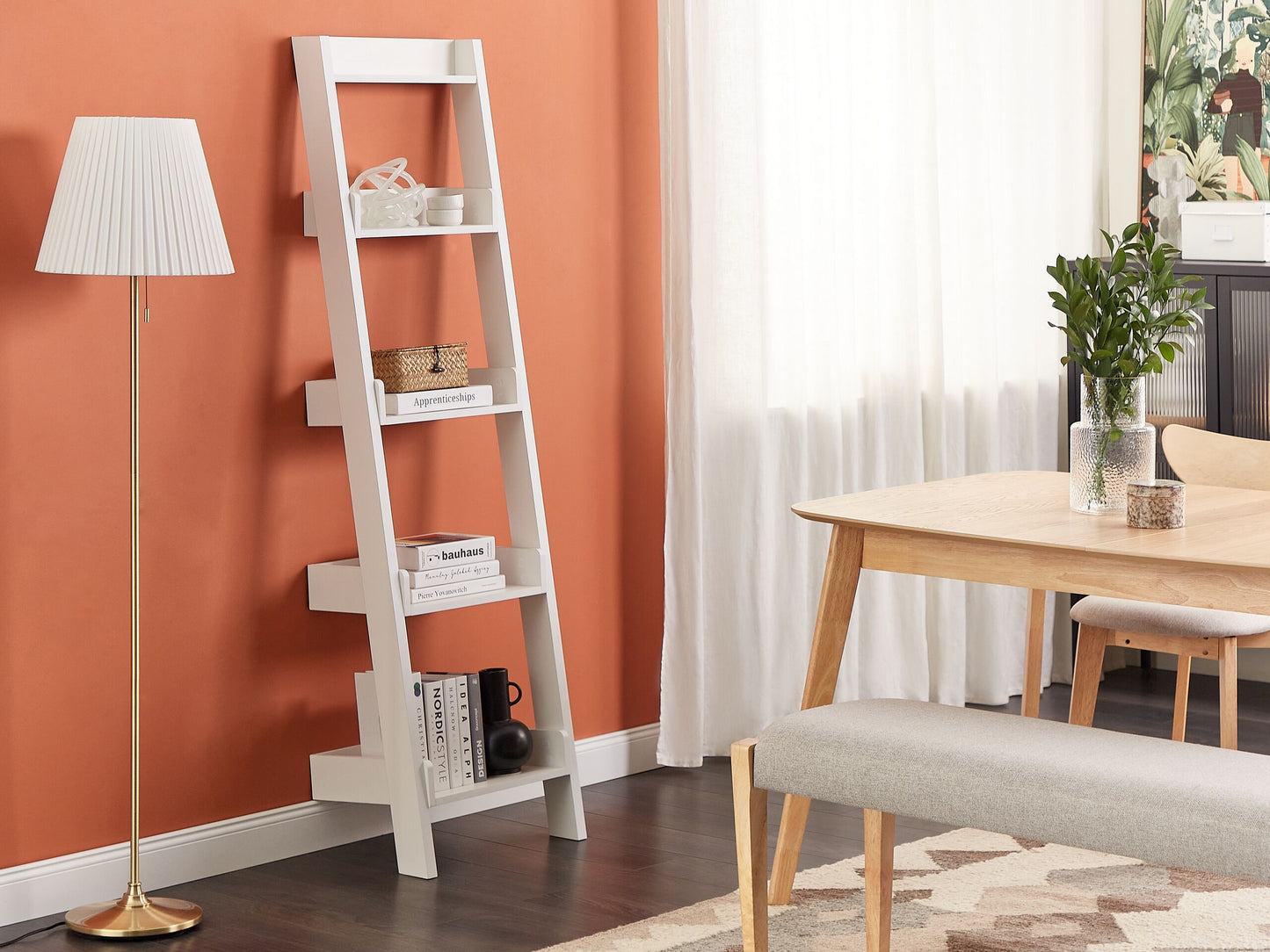 Bücherregal mit 5 Fächern MOBILE DUO 166 cm Weiss