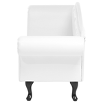Chaiselongue Kunstleder weiss linksseitig LATTES