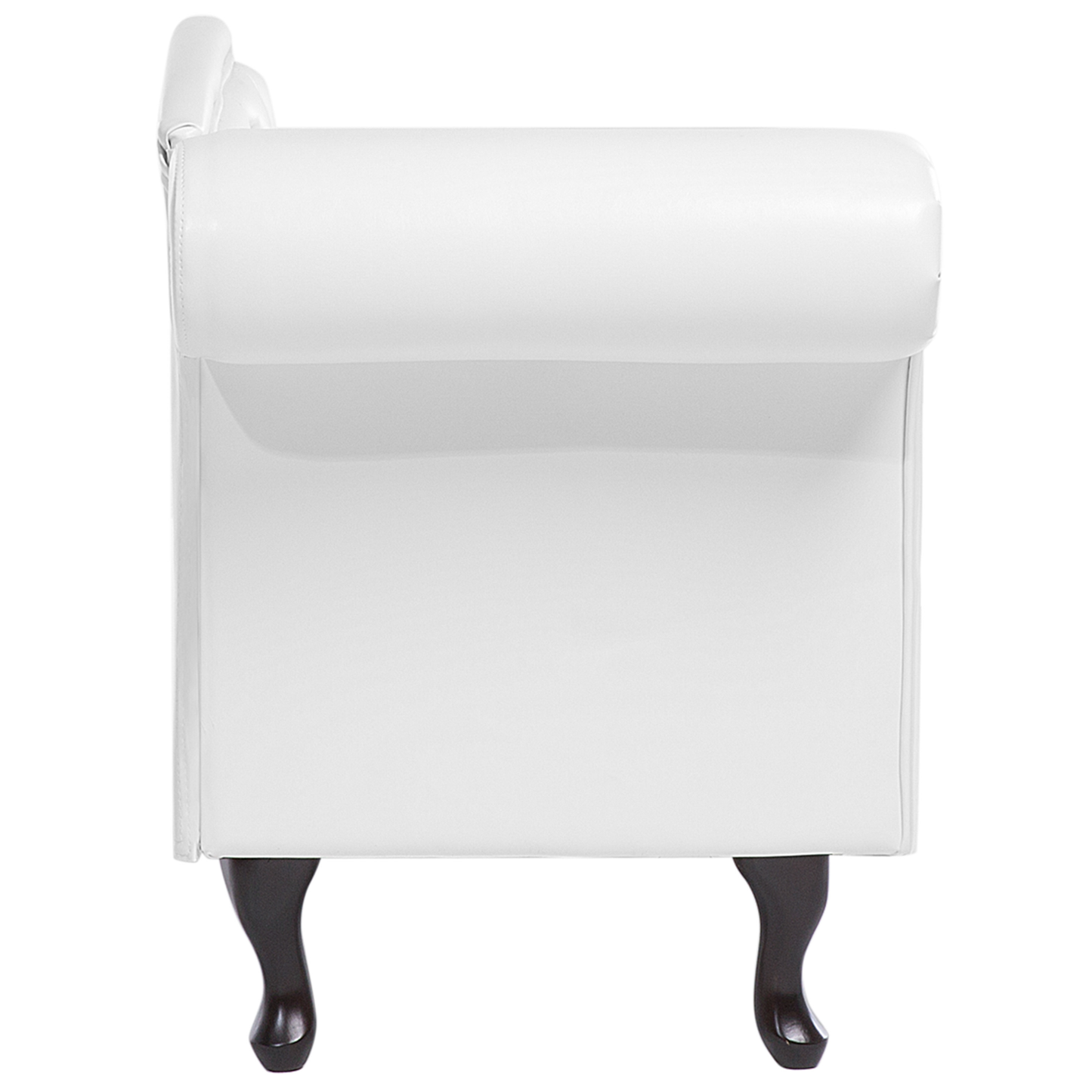 Chaiselongue Kunstleder weiss linksseitig LATTES