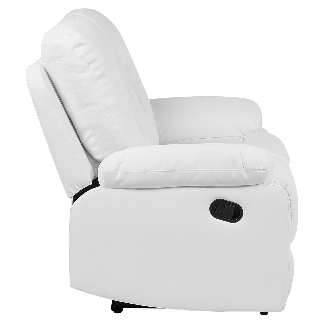 2-Sitzer Sofa Kunstleder weiss verstellbar BERGEN