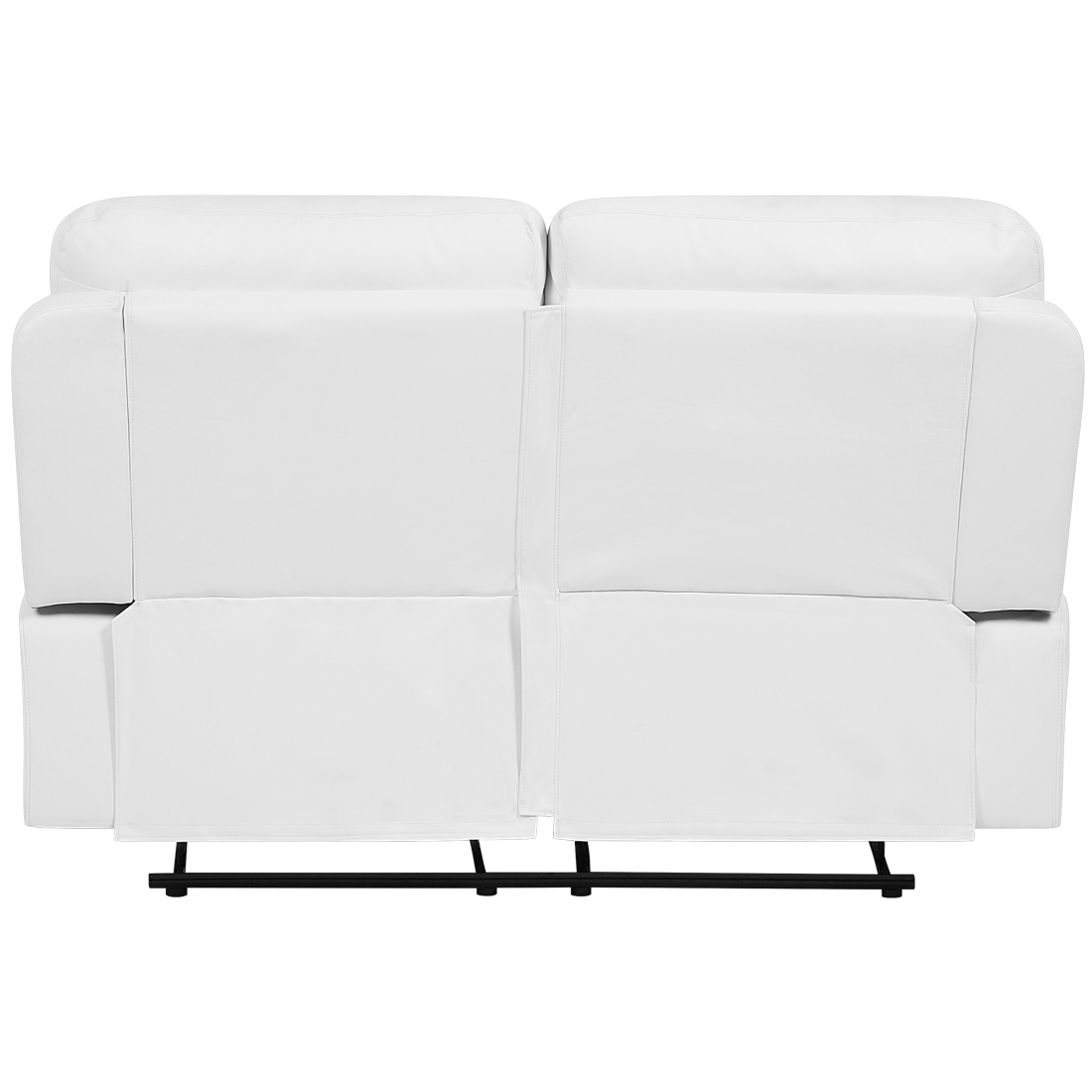 2-Sitzer Sofa Kunstleder weiss verstellbar BERGEN