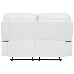 2-Sitzer Sofa Kunstleder weiss verstellbar BERGEN