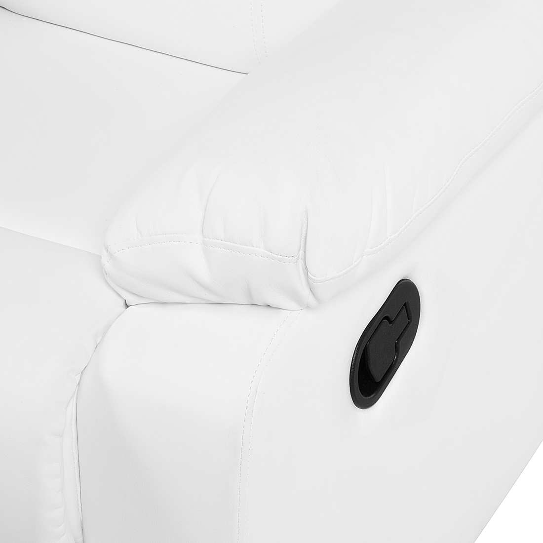 2-Sitzer Sofa Kunstleder weiss verstellbar BERGEN