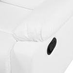 2-Sitzer Sofa Kunstleder weiss verstellbar BERGEN
