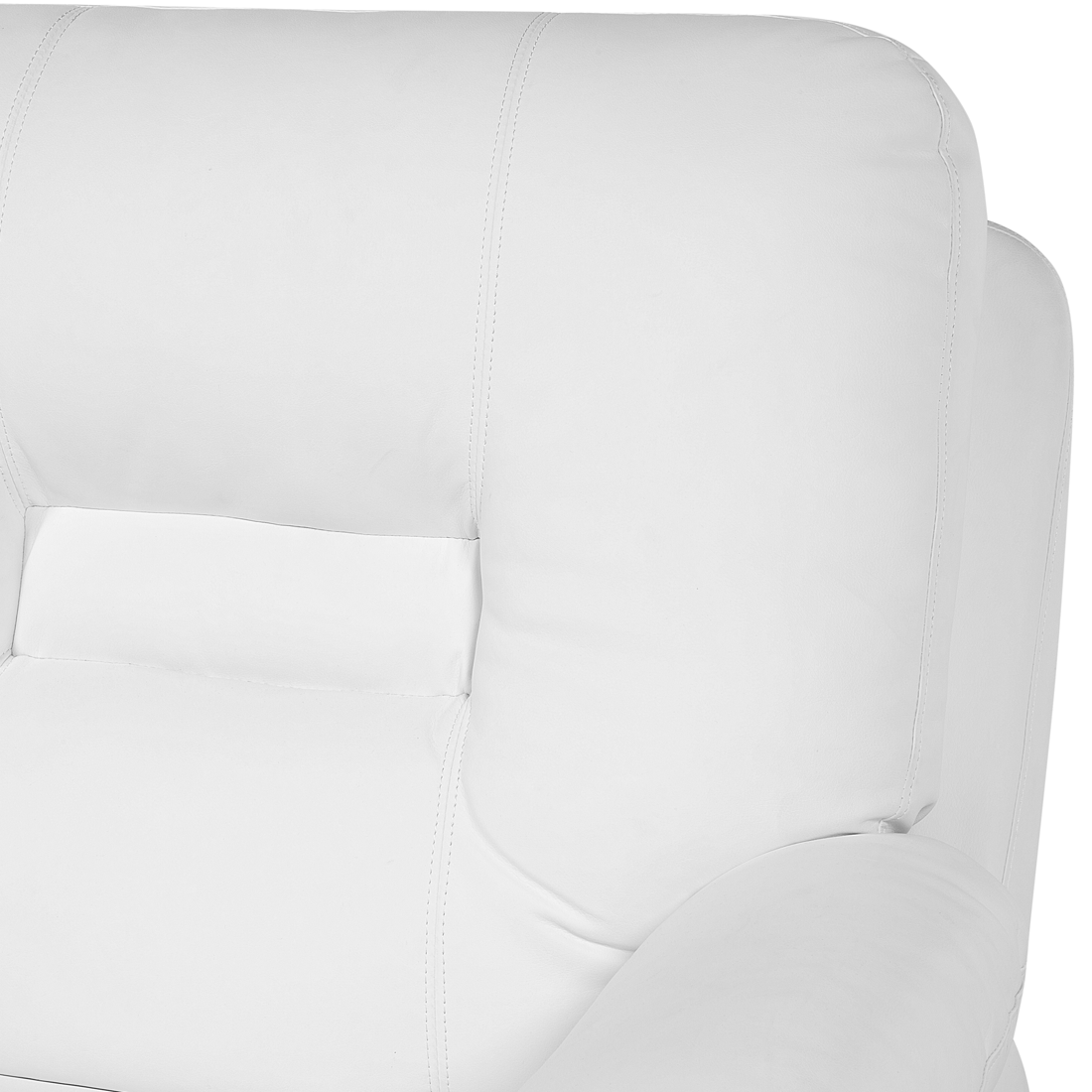 2-Sitzer Sofa Kunstleder weiss verstellbar BERGEN