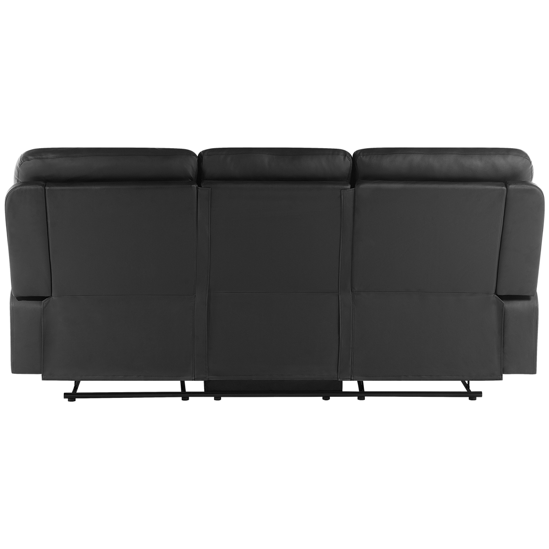 3-Sitzer Sofa Kunstleder schwarz verstellbar BERGEN