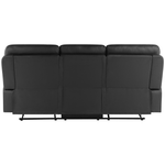 3-Sitzer Sofa Kunstleder schwarz verstellbar BERGEN