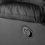 3-Sitzer Sofa Kunstleder schwarz verstellbar BERGEN