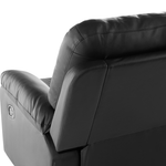 3-Sitzer Sofa Kunstleder schwarz verstellbar BERGEN