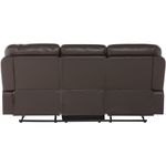 3-Sitzer Sofa Kunstleder braun verstellbar BERGEN